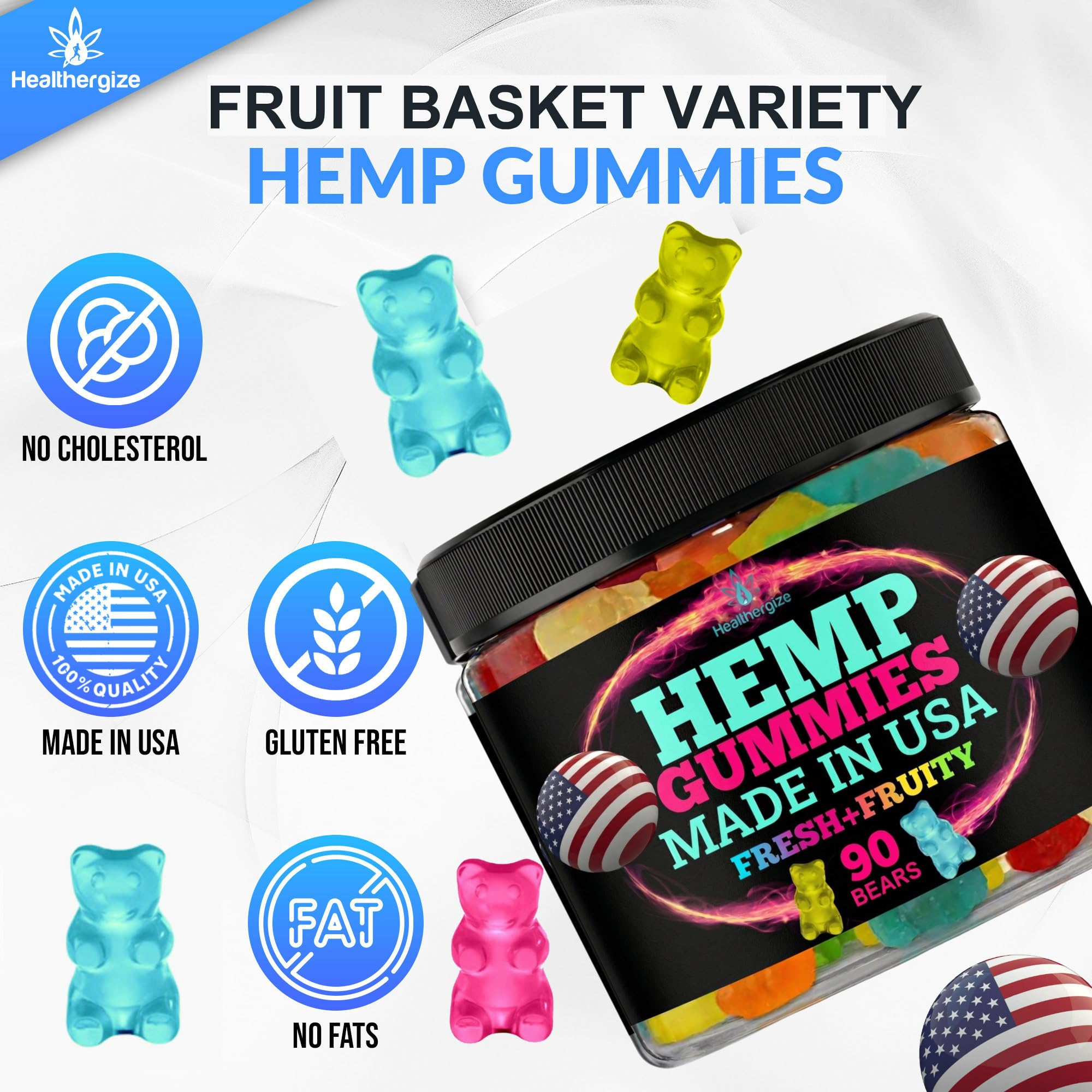 Healthergize gomitas en escenario nocturno para ambiente relajante