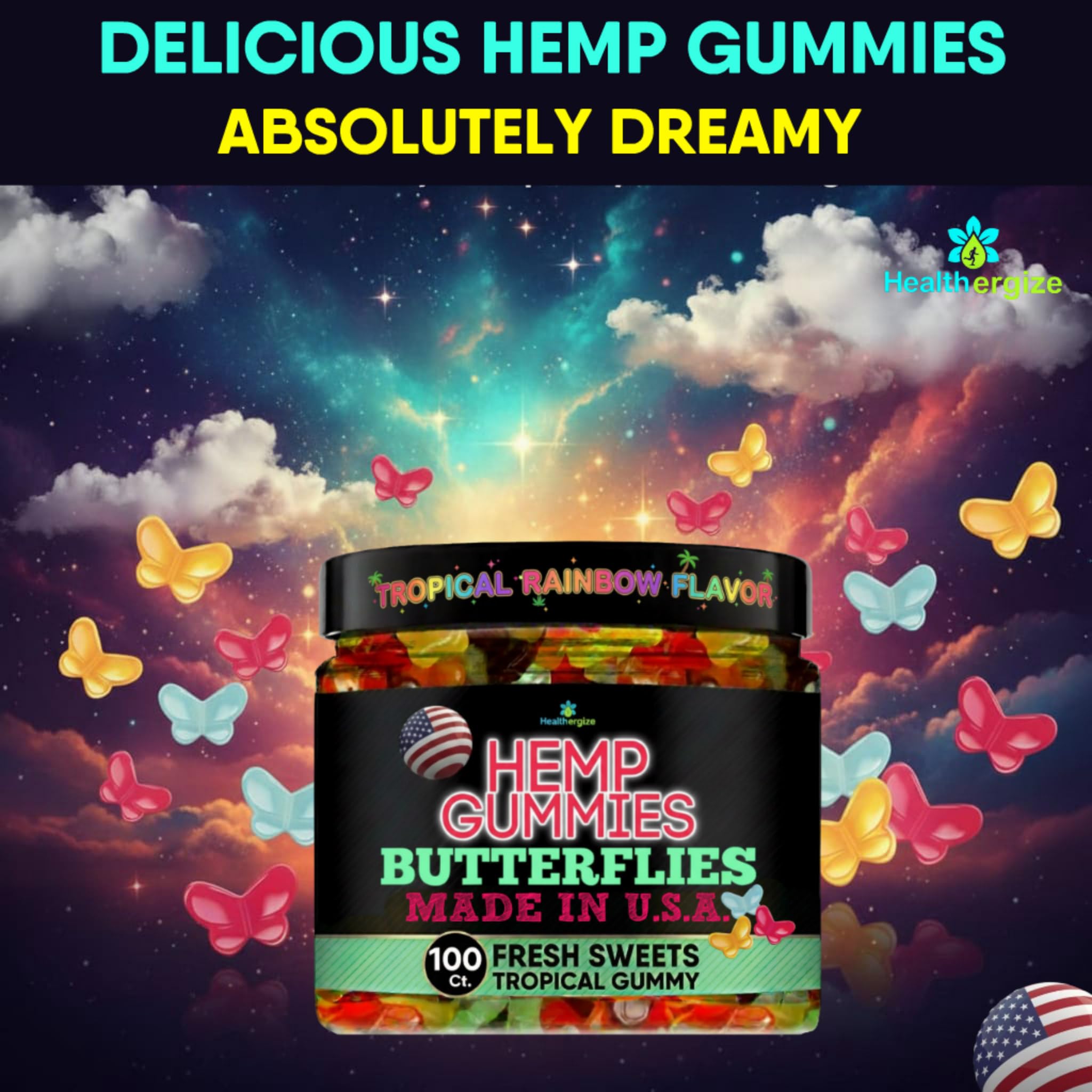 Healthergize gominita junto a una lámpara nocturna en rutina relajante