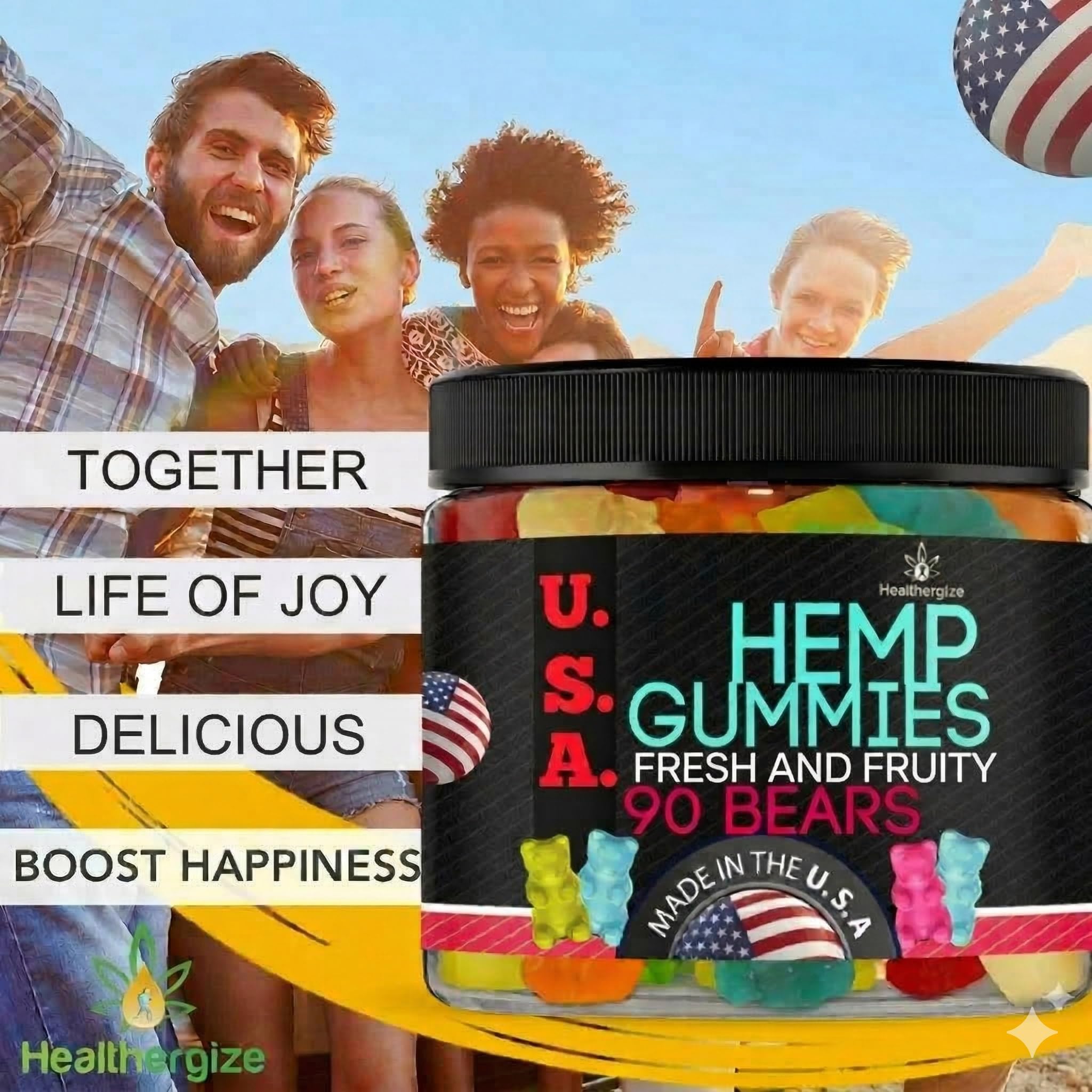 Healthergize surtido de colores y sabores frutales para elección