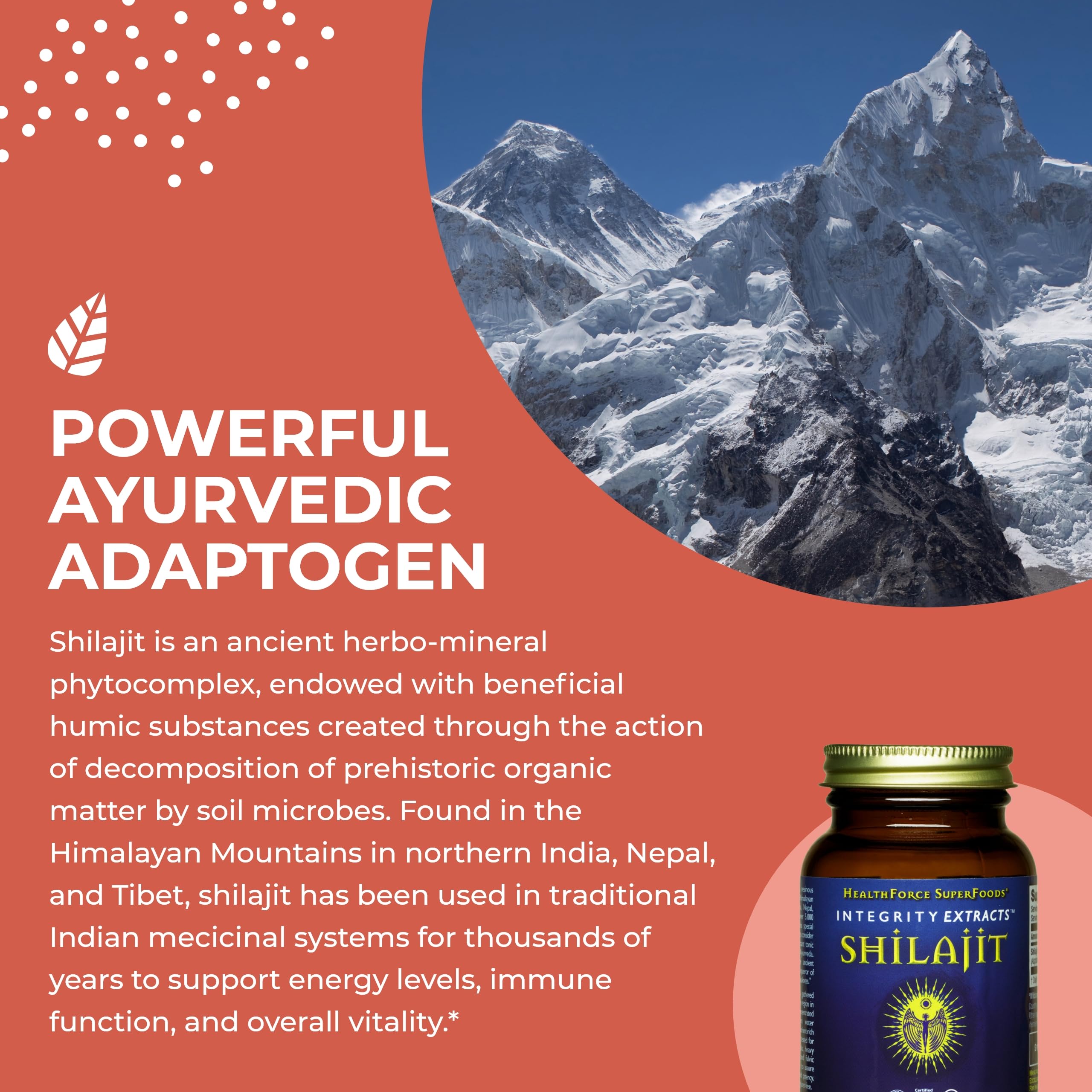 HealthForce SuperFoods etiqueta con certificaciones orgánico, vegano y sin gluten