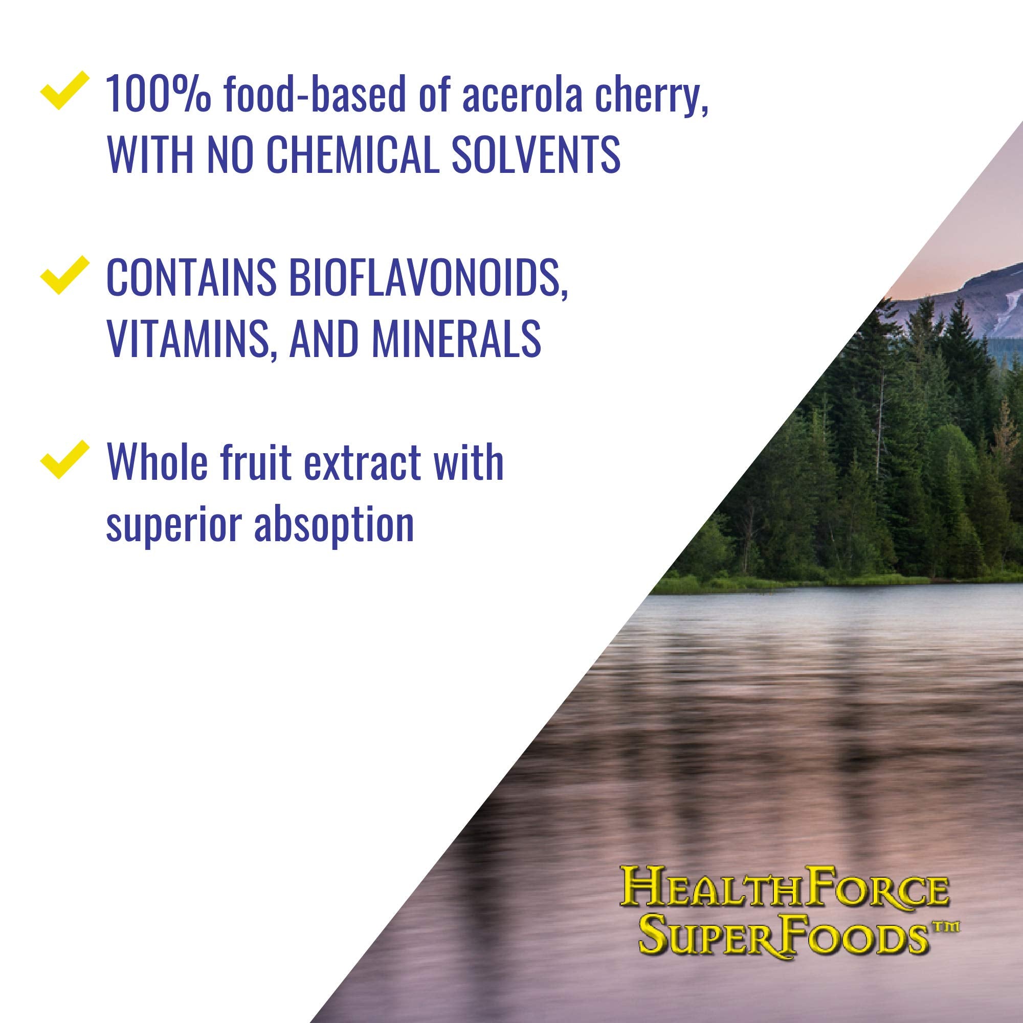 HEALTHFORCE SUPERFOODS etiqueta con ingredientes y transparencia de formulación