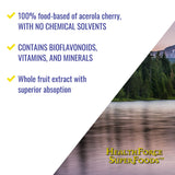 HEALTHFORCE SUPERFOODS etiqueta con ingredientes y transparencia de formulación