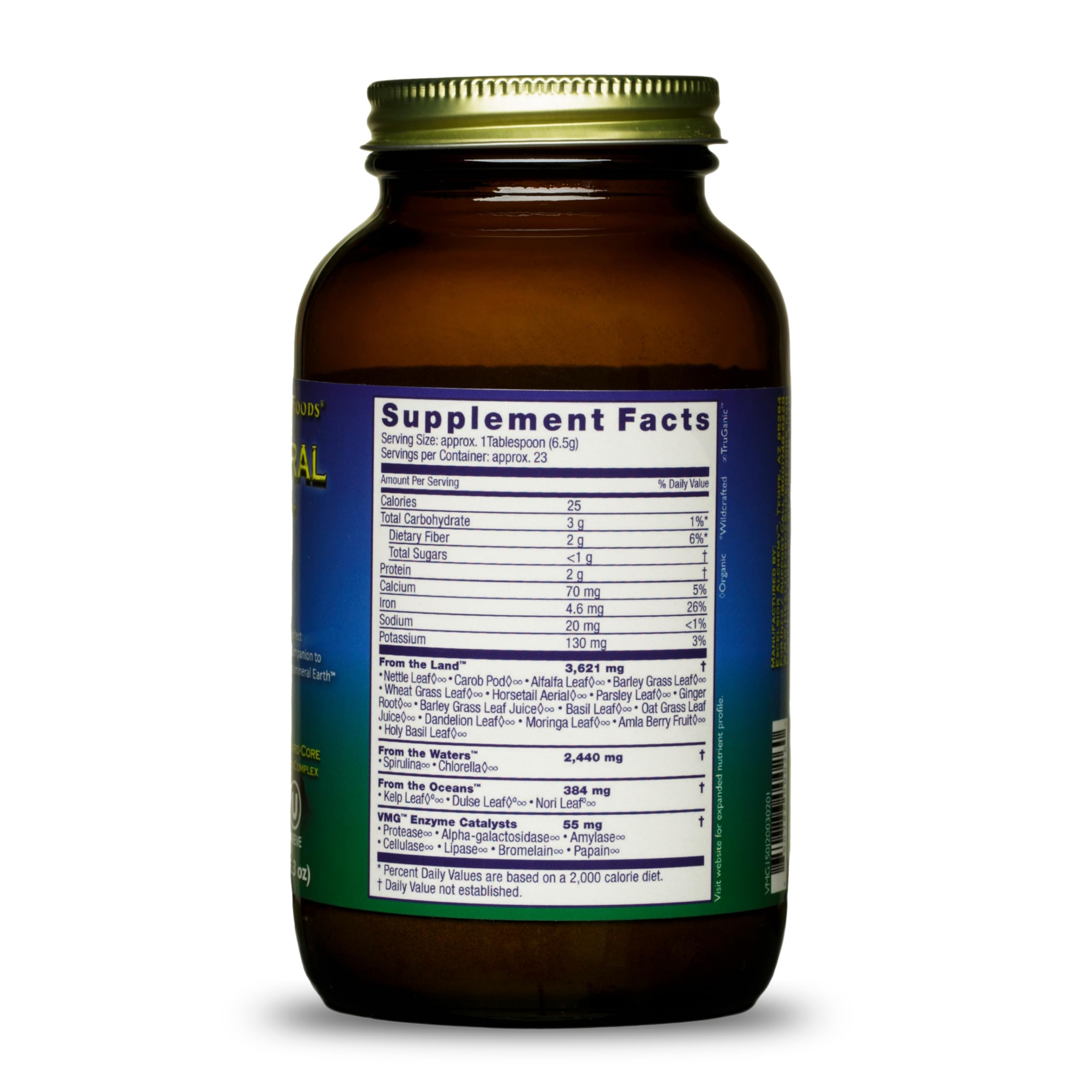 Healthforce Vitamineral Green textura del polvo verde, fácil disolución