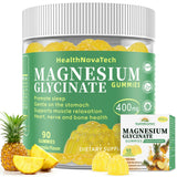 HealthNovaTech botella frontal de gomitas piña, visual claro de envase y cantidad