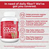 Health Plus etiqueta nutricional legible con información de fibra