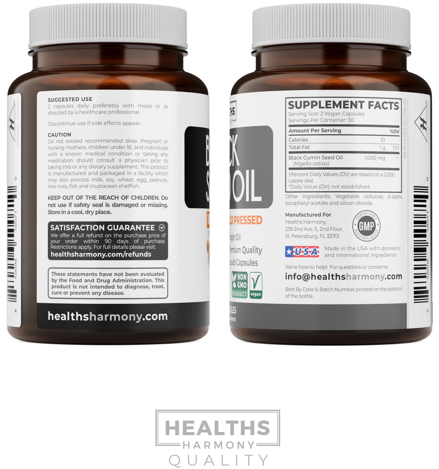 Healths Harmony presentación con fondo natural transmitiendo origen vegetal