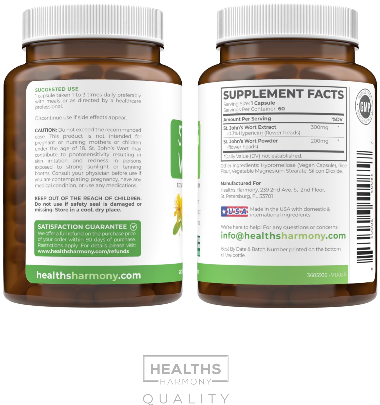 Healths Harmony caja con ingredientes para mostrar transparencia de fórmula