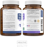 Healths Harmony caja junto a hojas naturales destacando formulación vegana