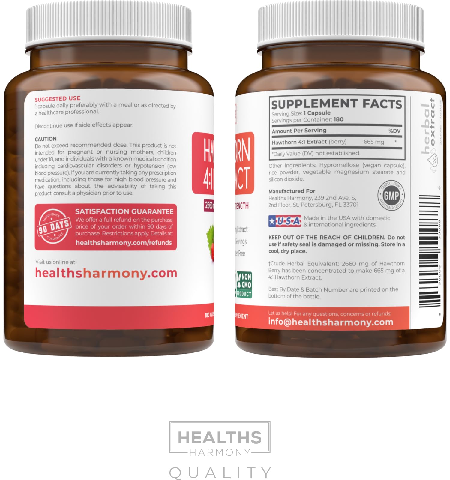 Healths Harmony cápsulas vistas desde arriba mostrando forma y recubrimiento vegano