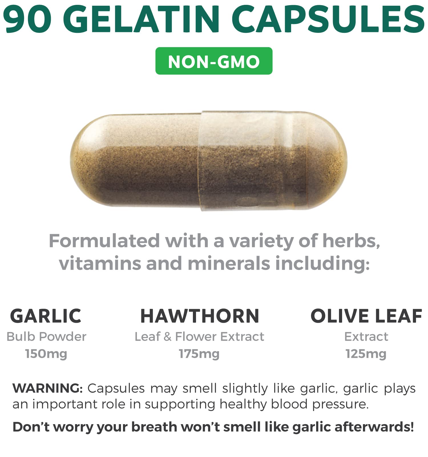 Healths Harmony etiqueta nutricional legible indicando listado de ingredientes