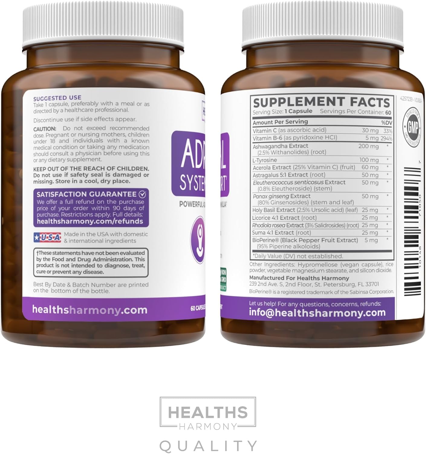 Healths Harmony sello GMP que certifica estándares de fabricación