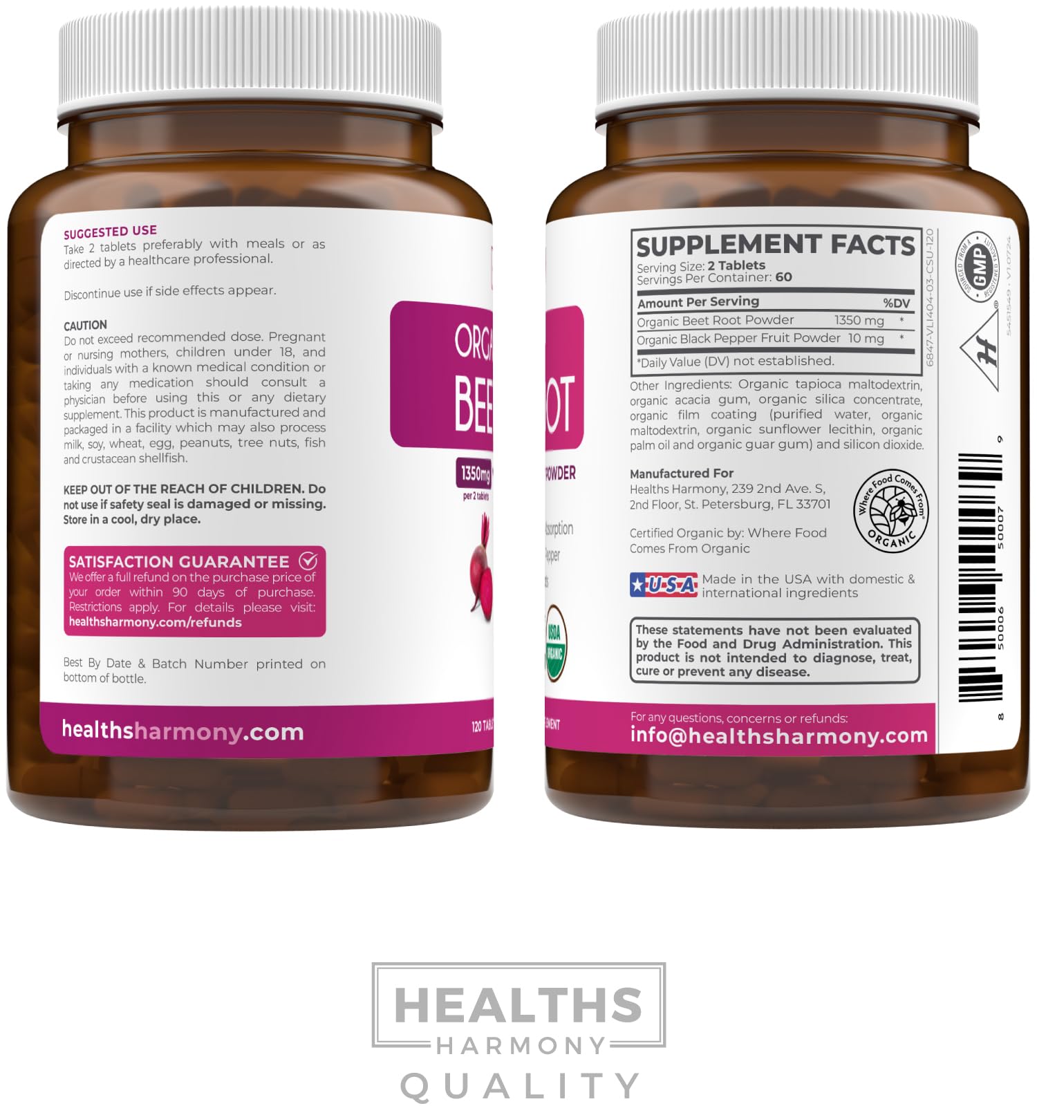 Healths Harmony comprimidos antes de entrenamiento para uso pre-ejercicio