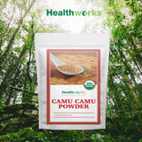 Healthworks Superfoods comparación de tamaño del envase para referencia de 8 oz