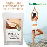 Healthworks Superfoods comparación de tamaño en mano, paquete de 2 lb práctico