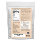Healthworks Superfoods textura del polvo de psyllium en primer plano, fácil de mezclar