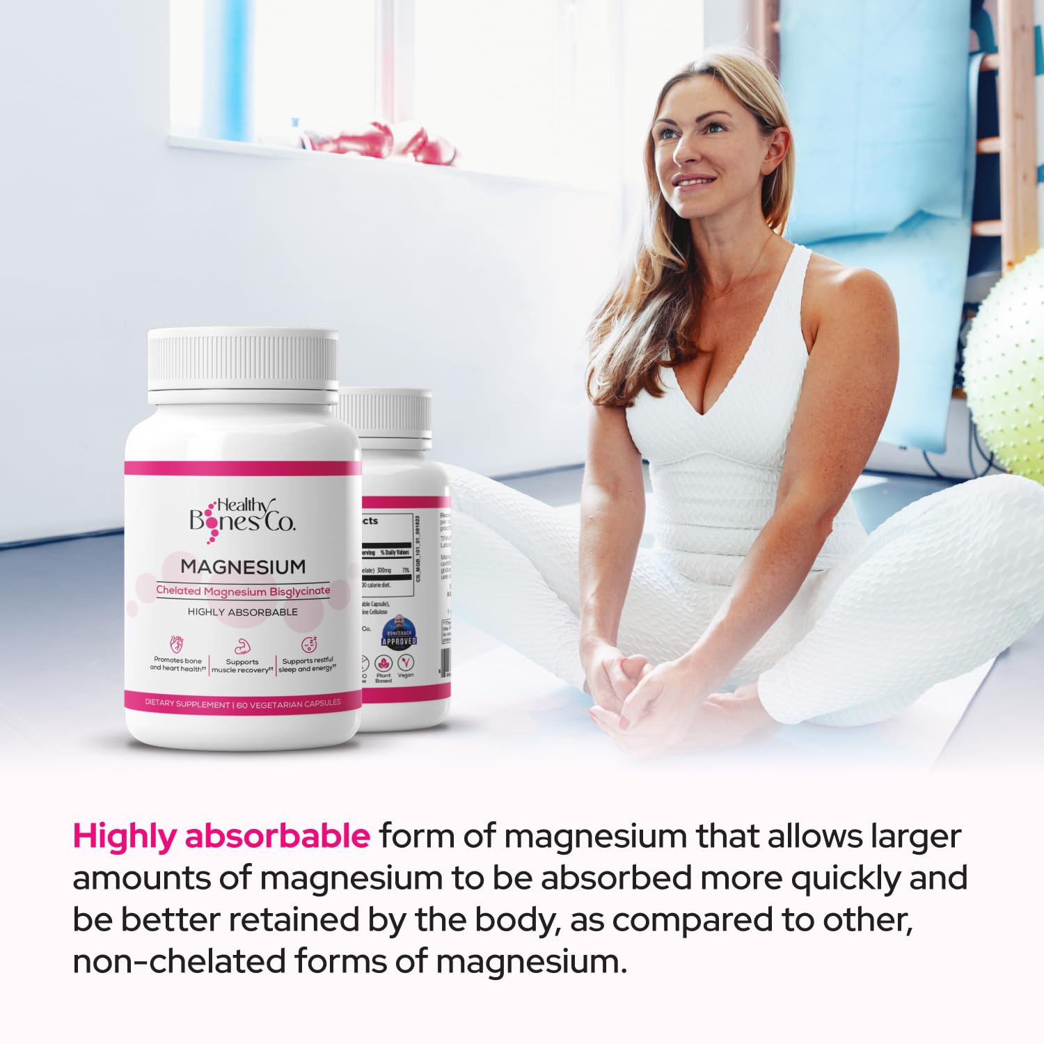 Healthy Bones Co. etiqueta nutricional ampliada con ingredientes claros
