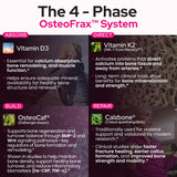 Healthy Bones Co. OsteoFrax etiqueta con ingredientes clave visible y legible