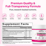 Healthy Bones Co. polvo rosa textura cercana que facilita mezcla rápida