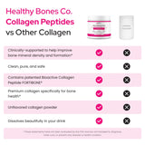 Healthy Bones Co. cucharada con polvo, textura fina y disolución fácil