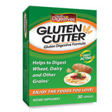 Healthy Delights bote frontal del suplemento Gluten Cutter mostrando etiqueta