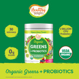 Healthy Delights ingredientes como kale y remolacha visualizando origen orgánico