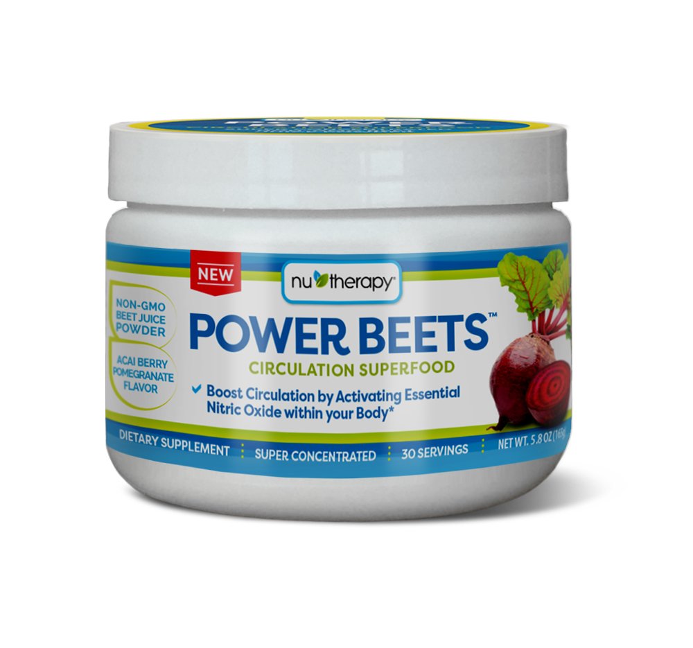 Healthy Delights Nu-Therapy Power Beets envase frontal mostrando diseño y sabor