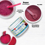 Healthy Delights Nu-Therapy Power Beets polvo rojo mostrando textura fina
