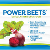 Healthy Delights Nu-Therapy Power Beets envase junto a mano para escala de tamaño