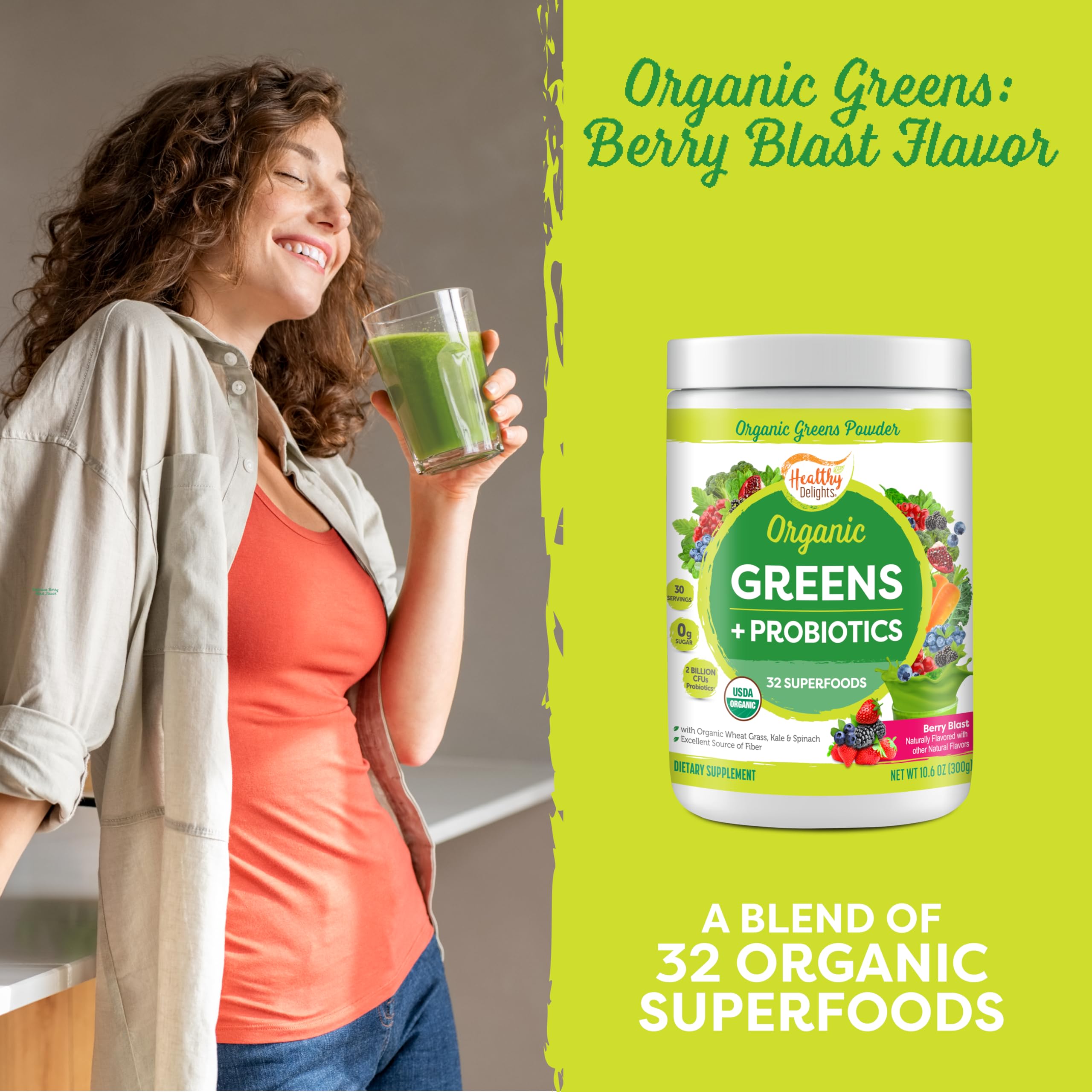 Healthy Delights vaso preparado sabor berry listo para beber y energizar