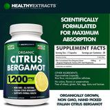 Healthy Extracts fruto de bergamota en campo italiano resaltando origen premium