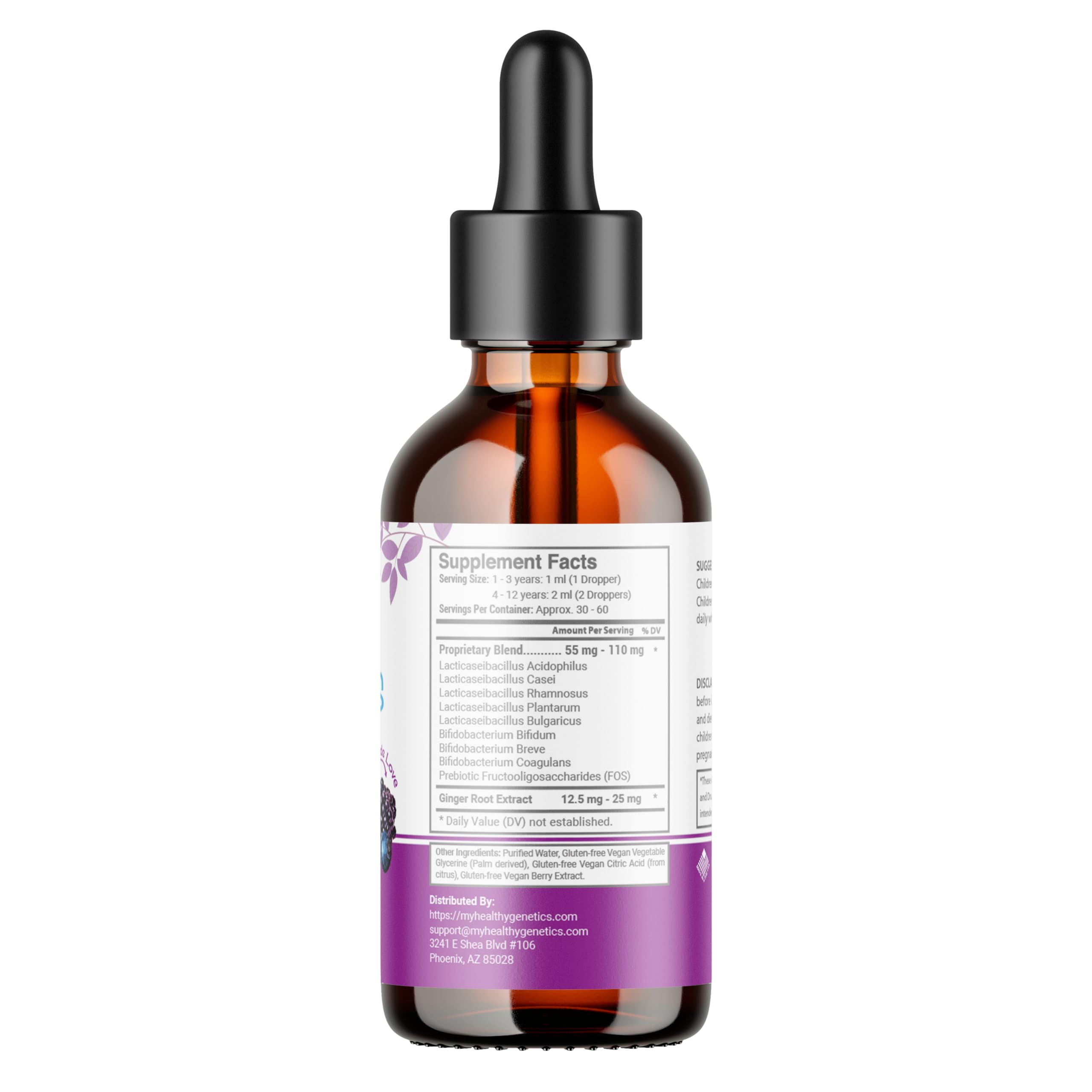 Healthy Genetics frasco ámbar para protección de probióticos y estabilidad