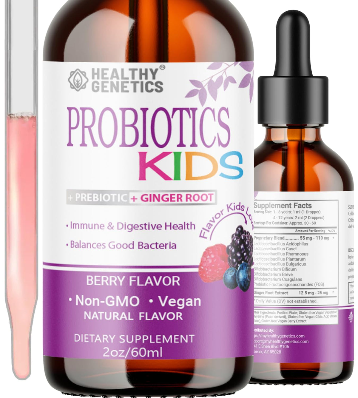 Healthy Genetics envase frontal mostrando etiqueta y beneficios claros