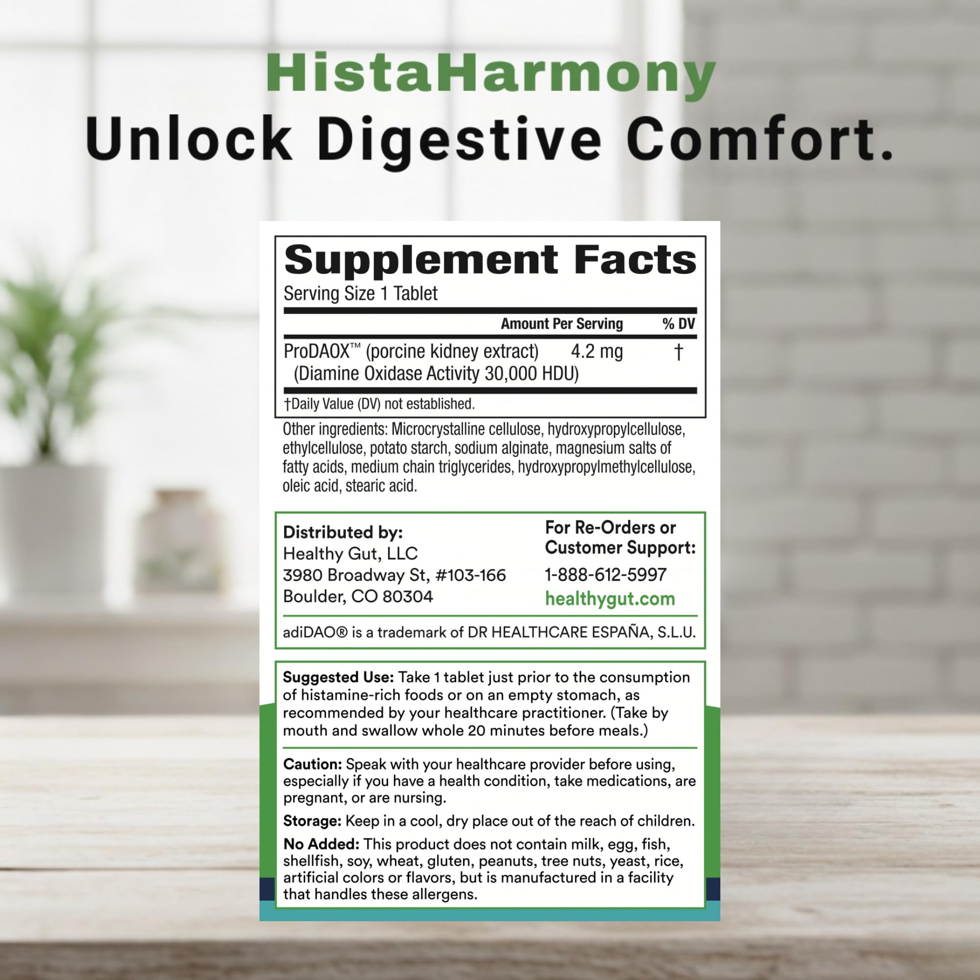 Healthy Gut caja con detalle del recubrimiento entérico y protección activa