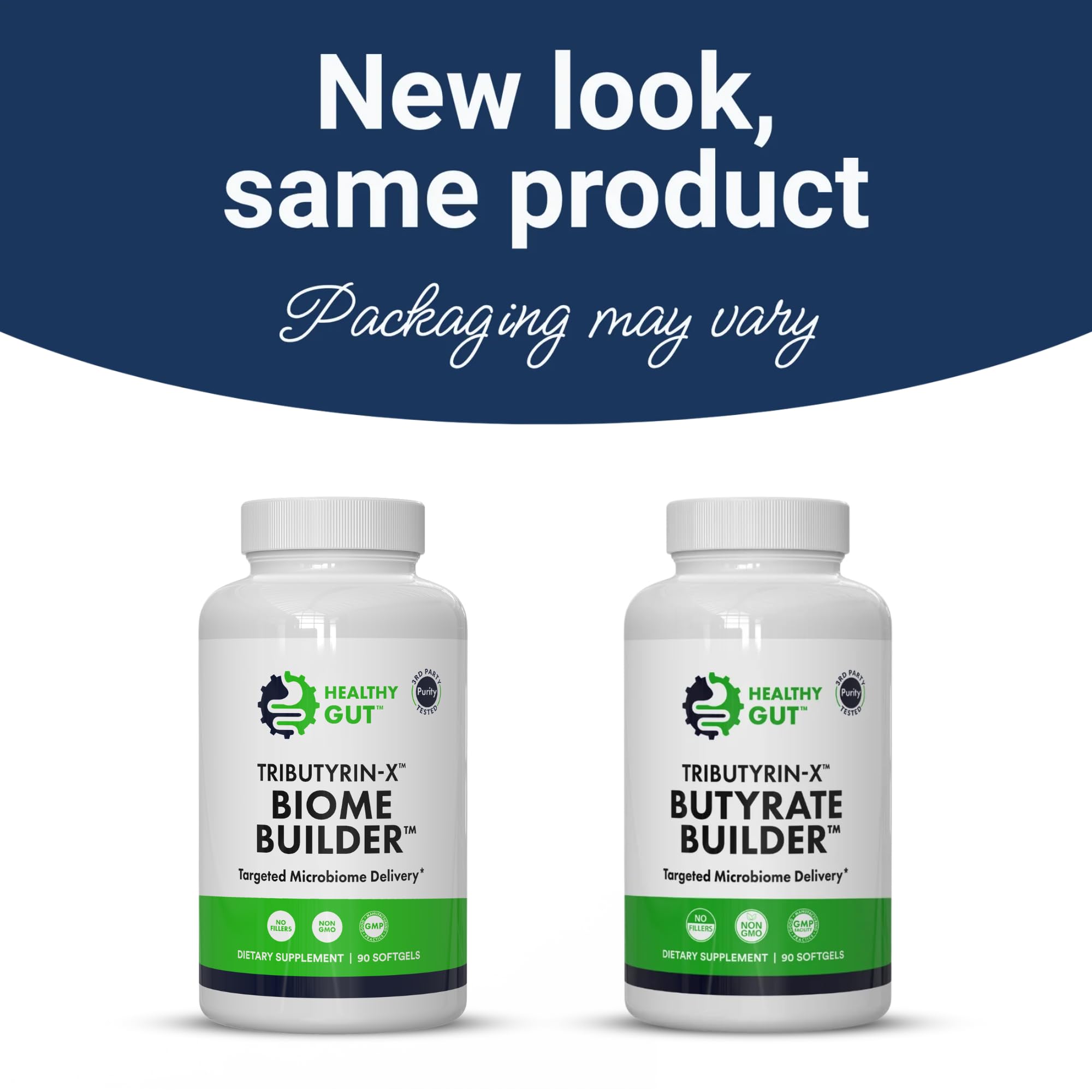 Healthy Gut cápsula blanda en primer plano, fácil de tragar y sin olor