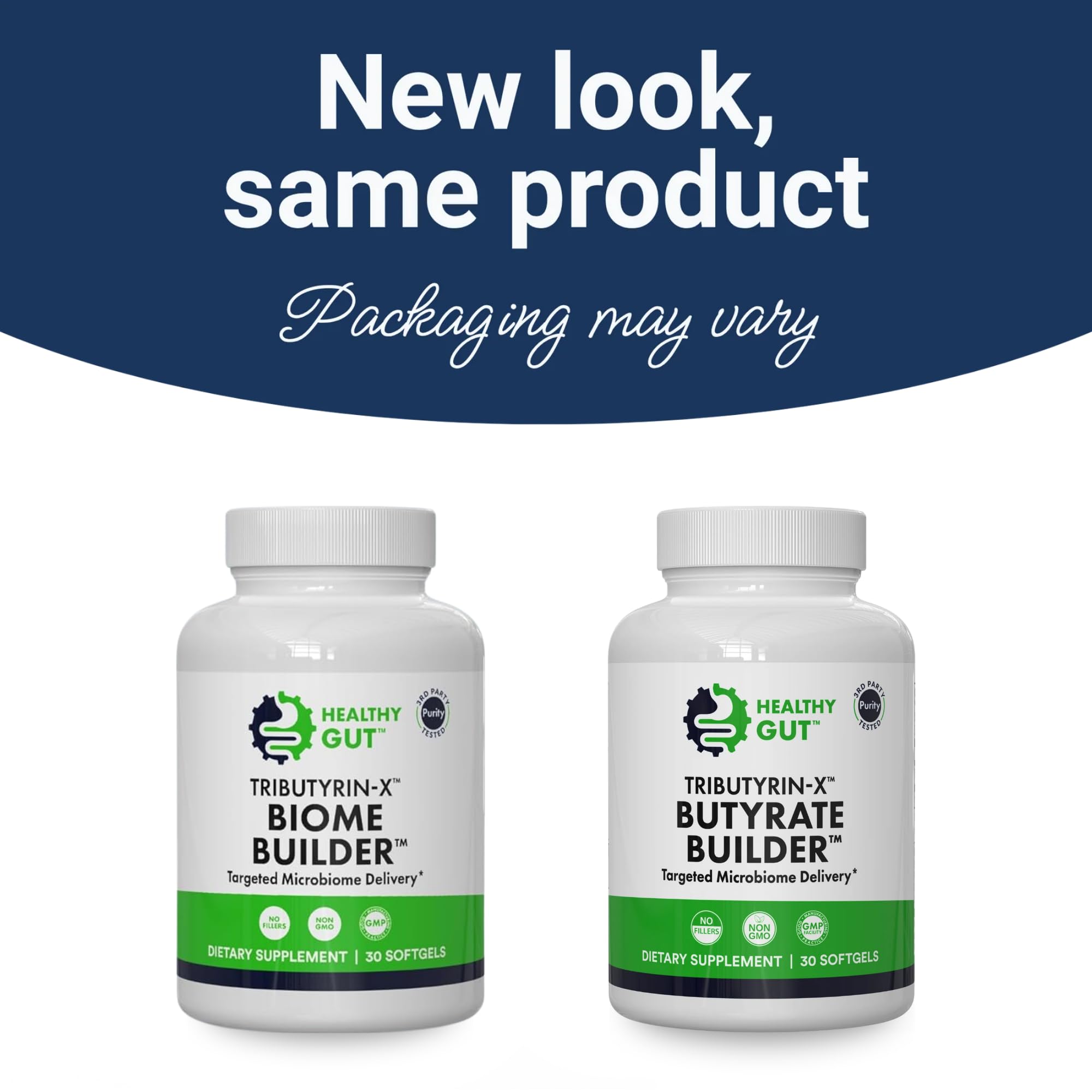 Healthy Gut primer plano de cápsula mostrando textura suave y fácil ingesta