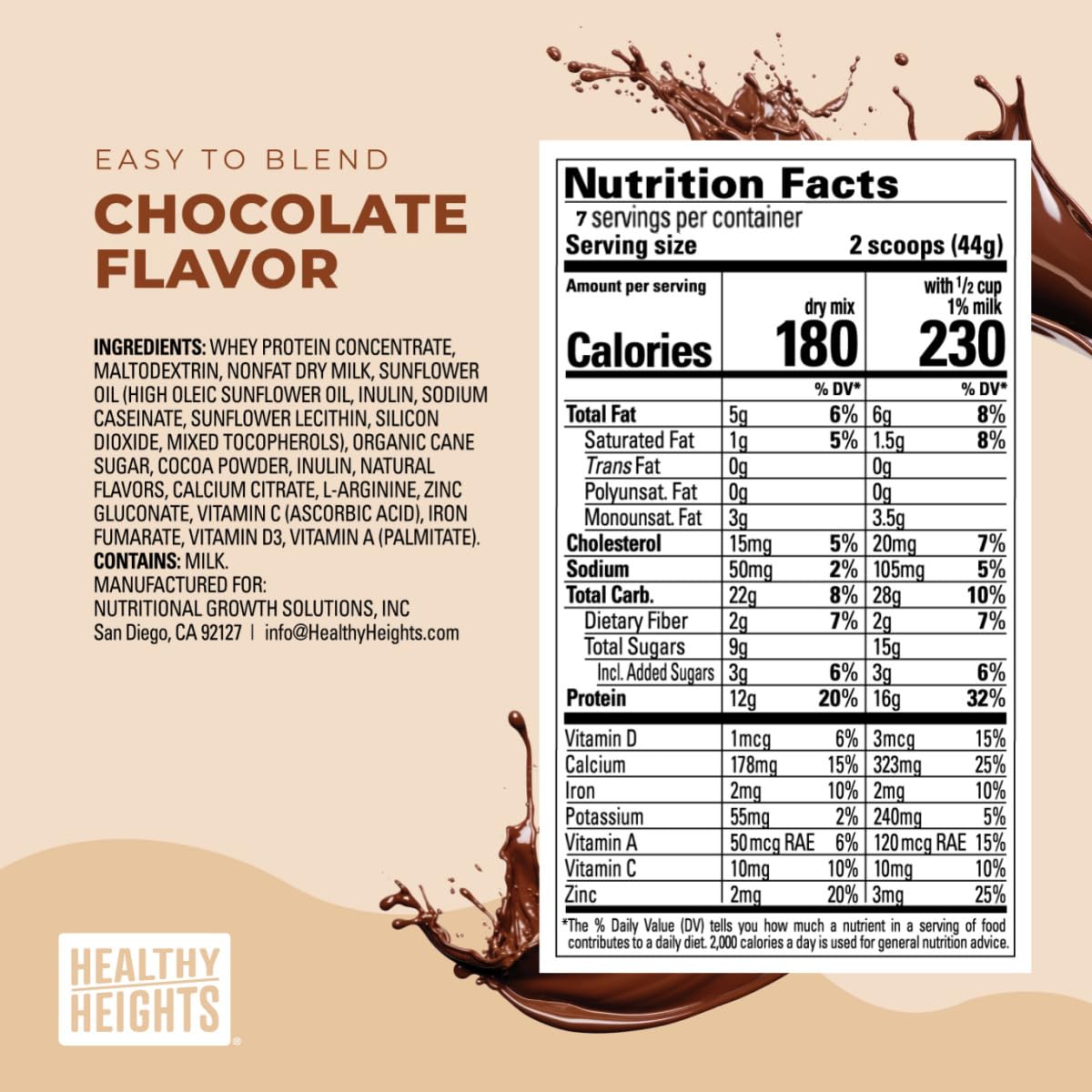 Healthy Heights cuchara medidora con porción exacta lista para usar
