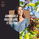 HEALTHY HEIST primer plano de gomita suave y textura apetitosa