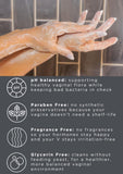 healthy hoohoo etiqueta con lista de ingredientes naturales destacados
