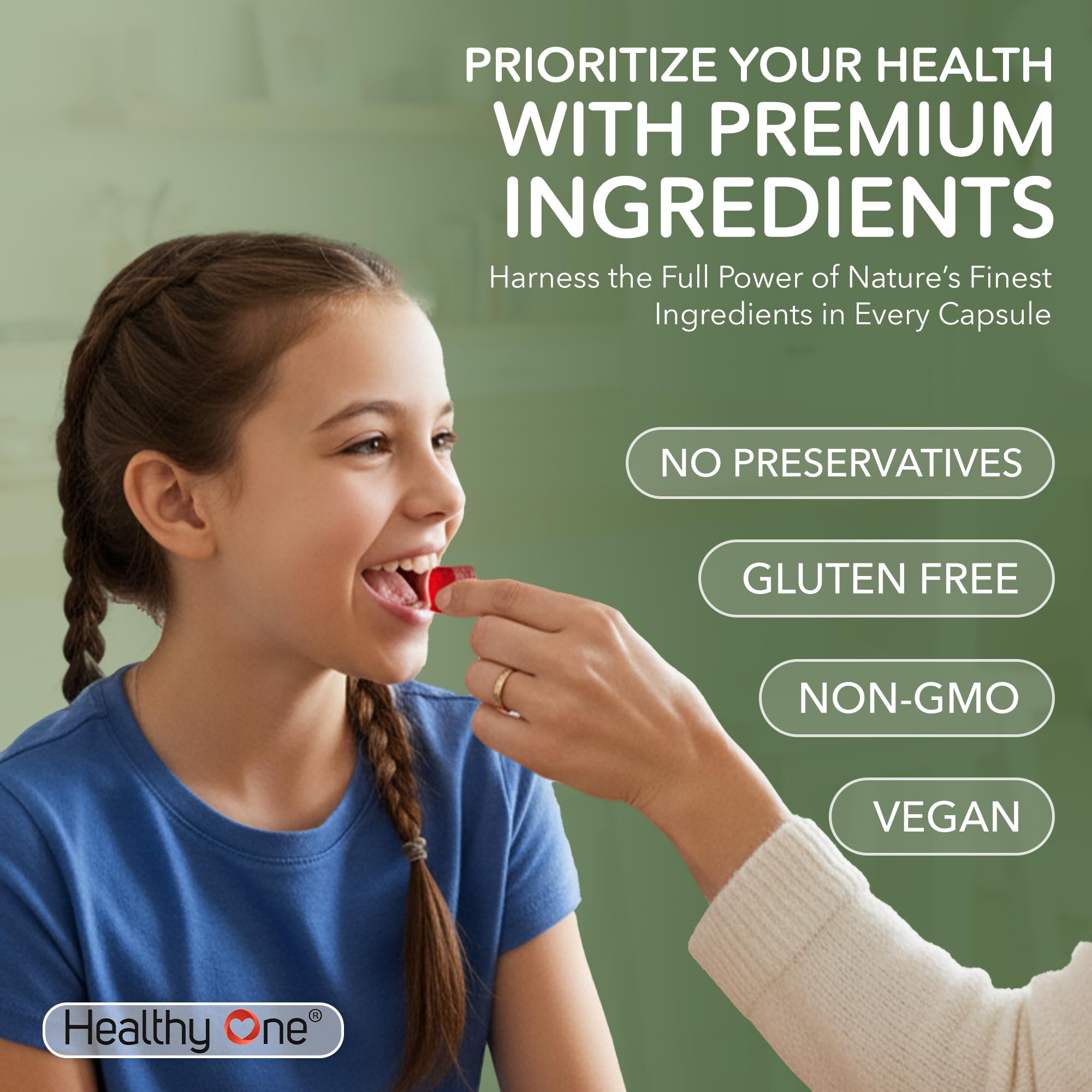 Healthy One detalle de textura de las gomitas beneficios digestivos