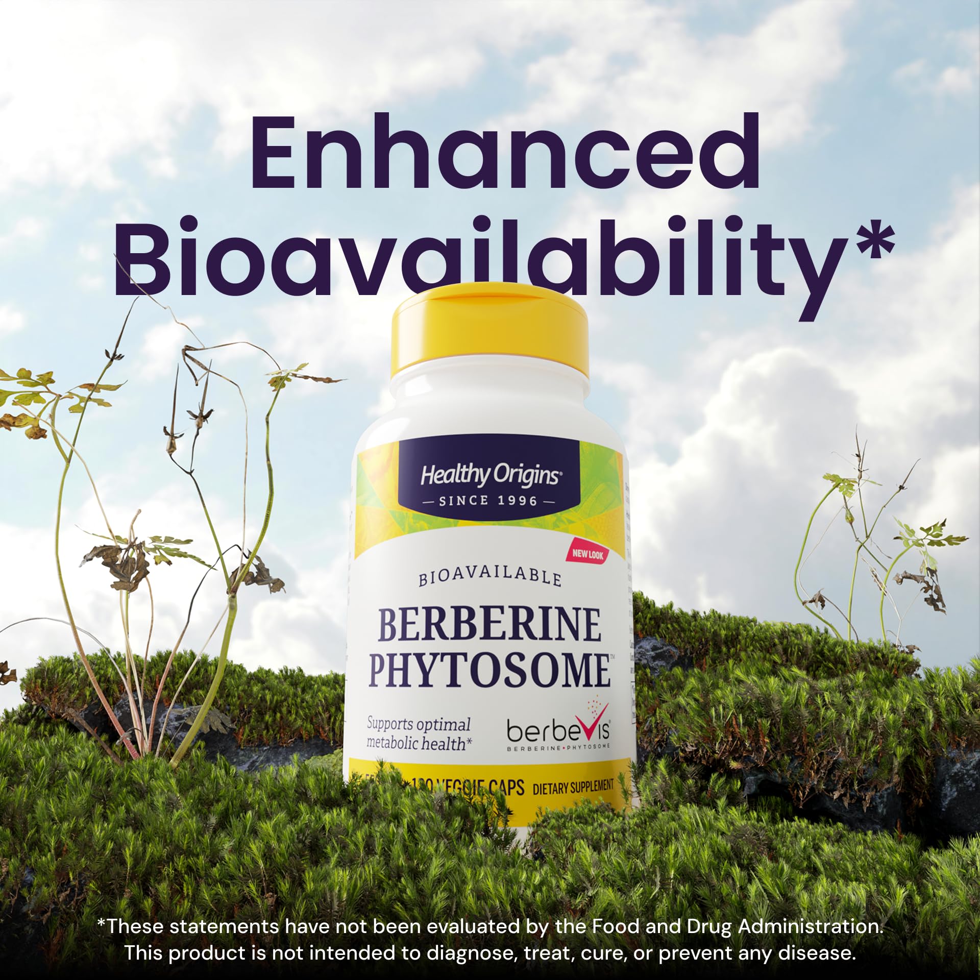 Healthy Origins cápsula abierta exhibiendo contenido y ventaja de entrega mejorada