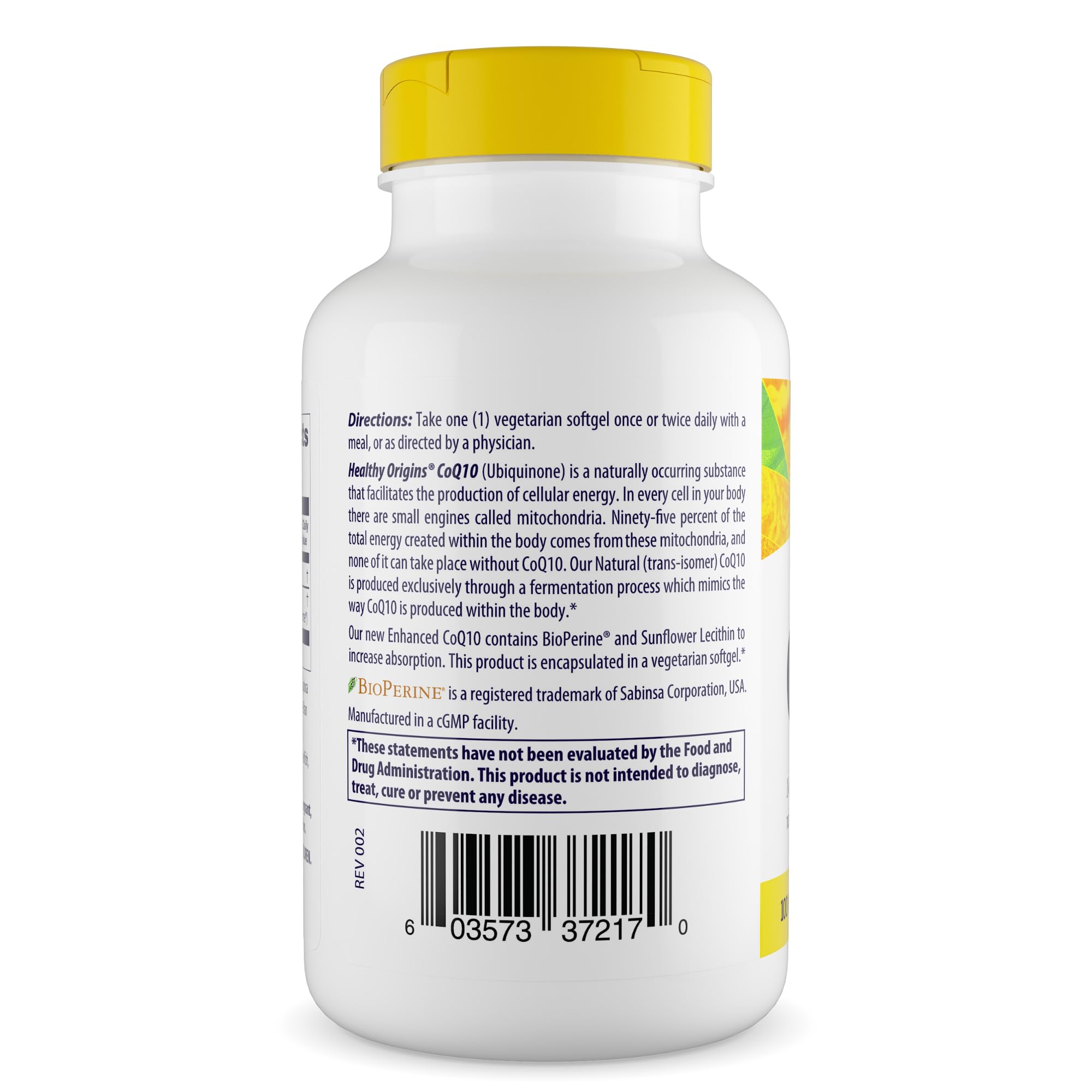 Healthy Origins cápsula detalle de textura que muestra pureza y formulación