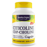 Healthy Origins Cognizin frontal mostrando botella y cápsulas, claridad sobre composición