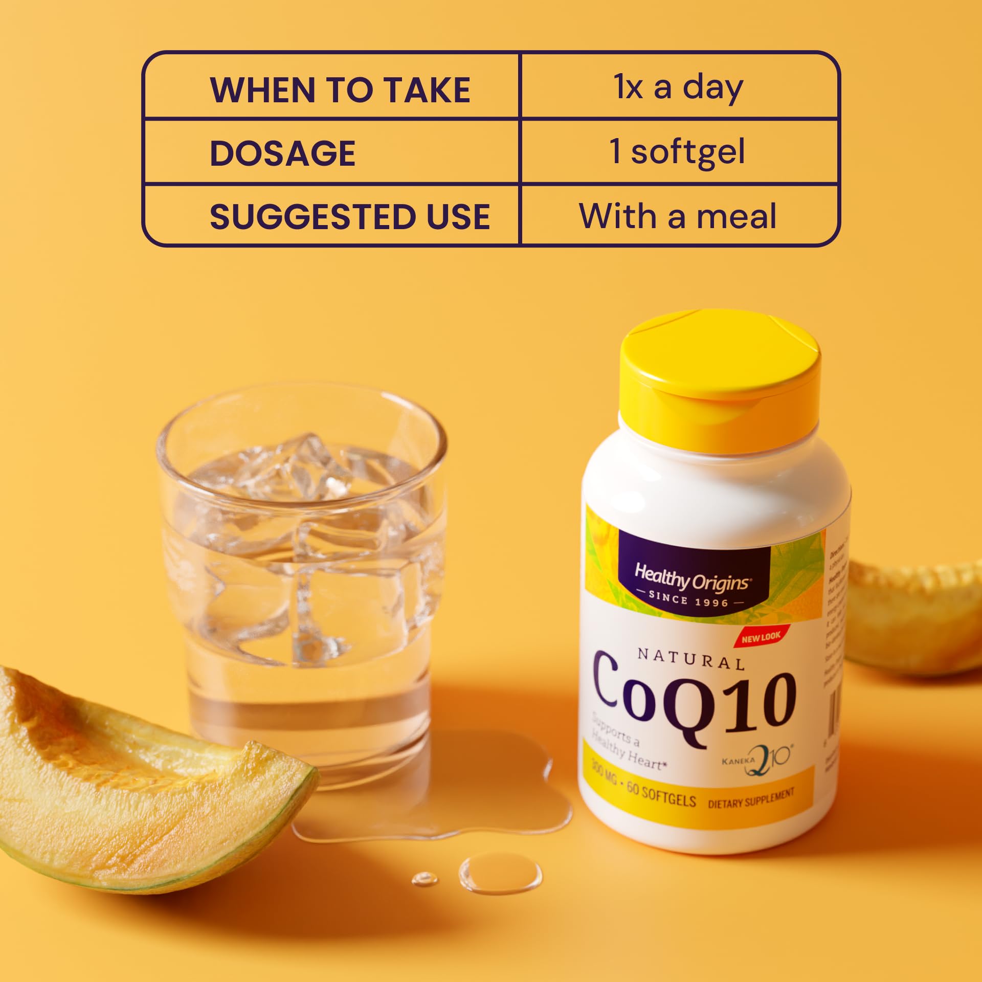 Envase Healthy Origins abierto con softgels visibles, útil para planificación mensual