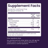 Healthy Origins cucharada midiendo 6 g de fibra por porción