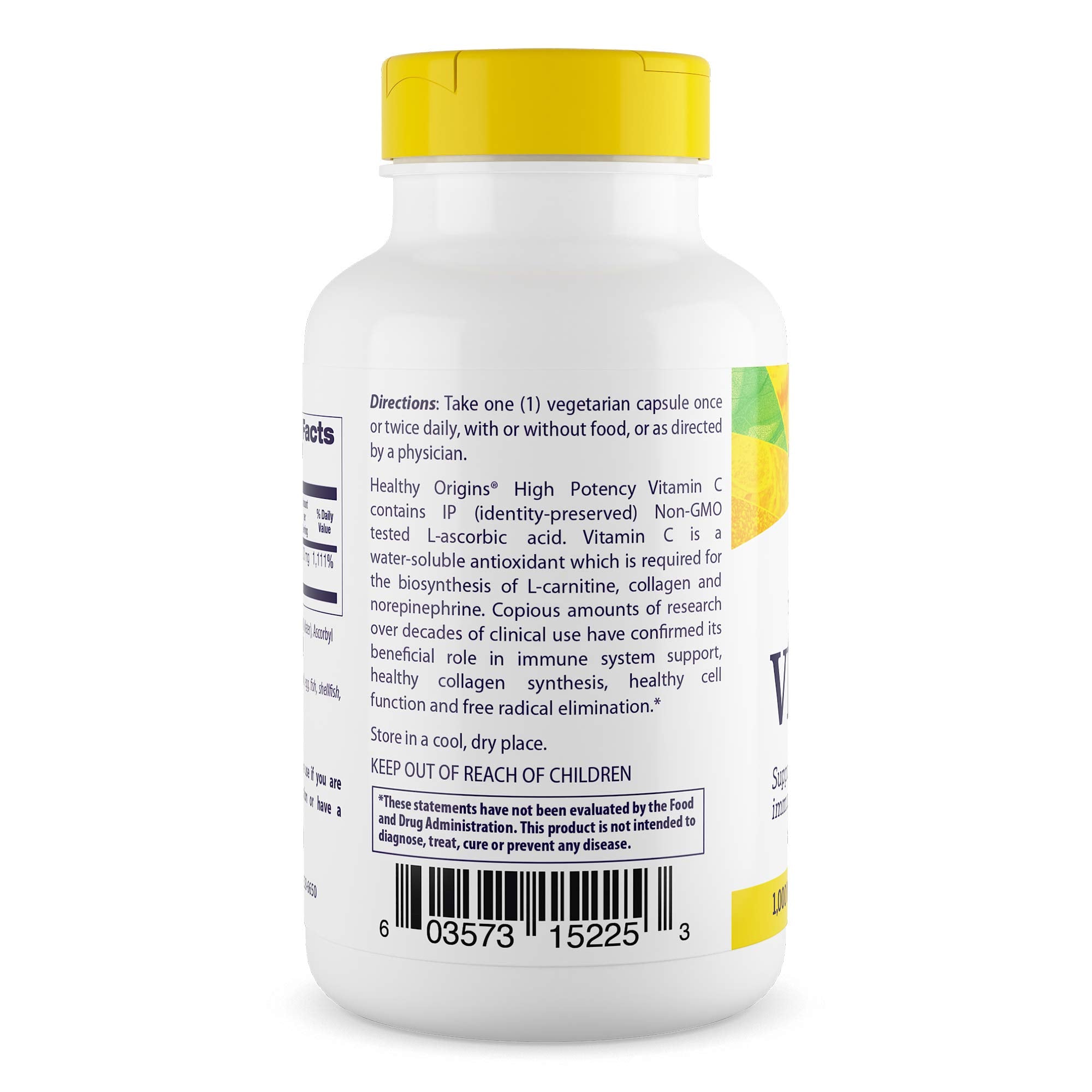 Healthy Origins etiqueta detallada con verificación non‑GMO visible