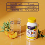 Healthy Origins envase abierto con 60 cápsulas mostrando contenido real