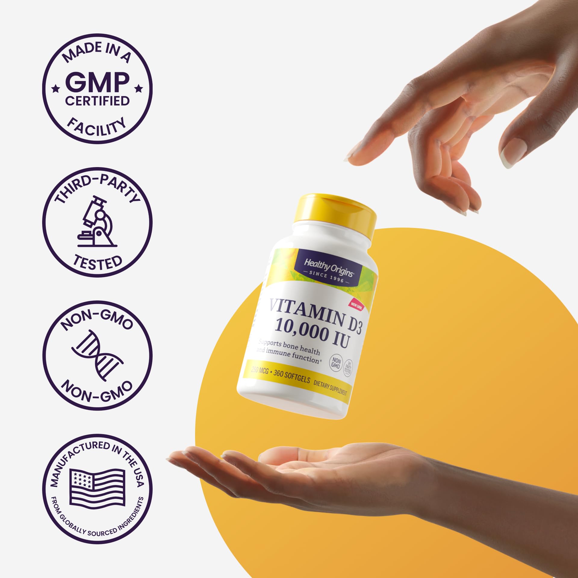 Healthy Origins producto en mesa con comida equilibrada, apoya absorción