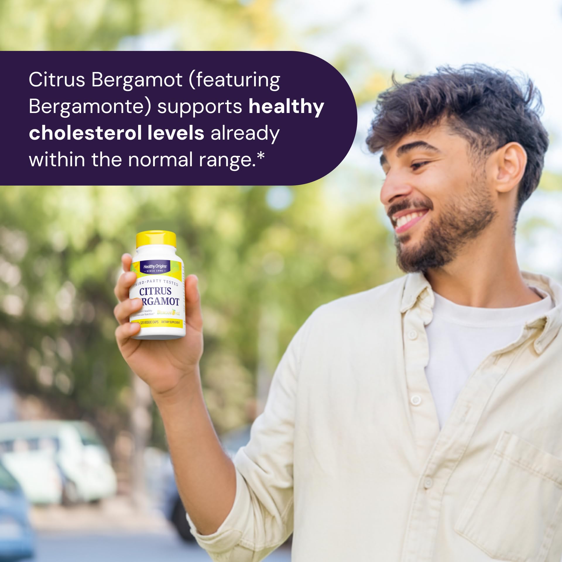 Healthy Origins detalle de la etiqueta con ingredientes y estandarización