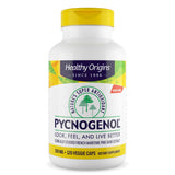 Healthy Origins frasco delantero mostrando 120 cápsulas y etiqueta clara, confianza en calidad