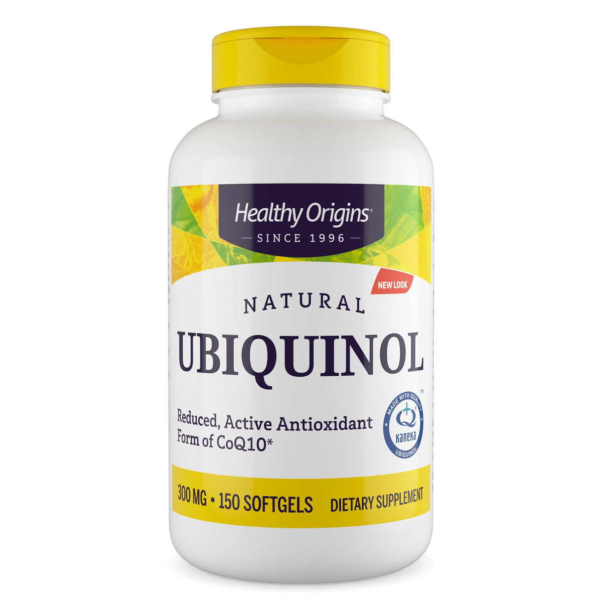 Healthy Origins envase frontal muestra 150 softgels y dosis clara